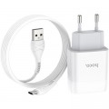 HOCO Зарядний пристрій HOCO C73A Glorious dual port charger set(Type-C) White (6931474713070)