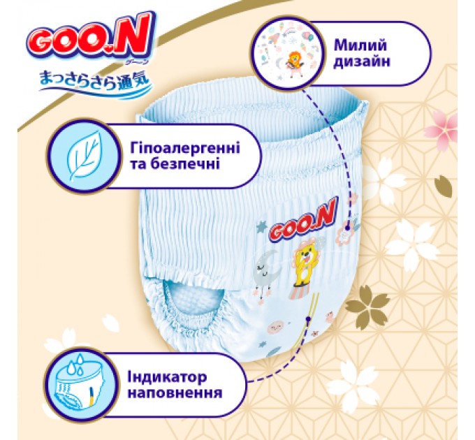 GOO.N Підгузки GOO.N Premium Soft Трусики 12-17 кг Розмір 5 XL 36 шт (F1010101-158)