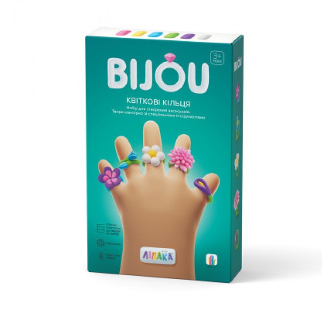Lipaka Набір для творчості Lipaka пластиліну – Біжутерія: Квіткові Кільця (31001-UA01)