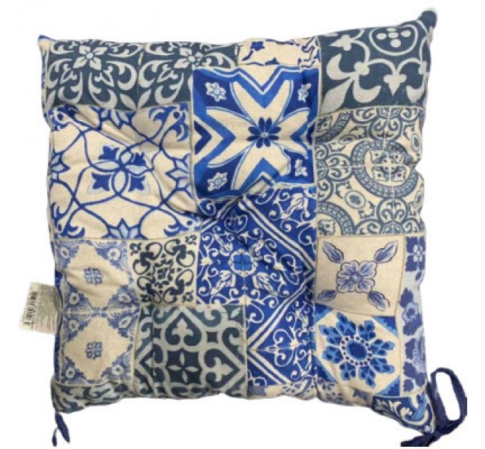 Прованс Подушка на стілець Прованс Фреска синя 40х40 см (028337)