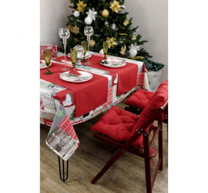 Прованс Подушка на стілець Прованс Merry Christmas червона 40х40 см (031484)