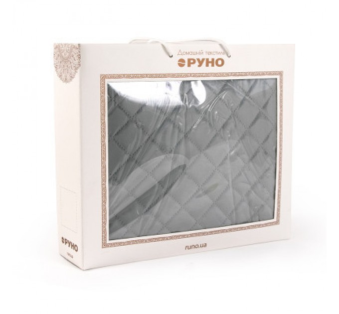 Руно Покривало Руно двостороннє декоративне Velour Dark Grey ромб 150х220 см (360.55_Dark Grey ромб)