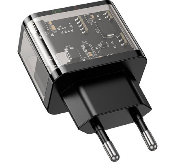 HOCO Зарядний пристрій HOCO N34 Dazzling dual-port Black (6931474799166)