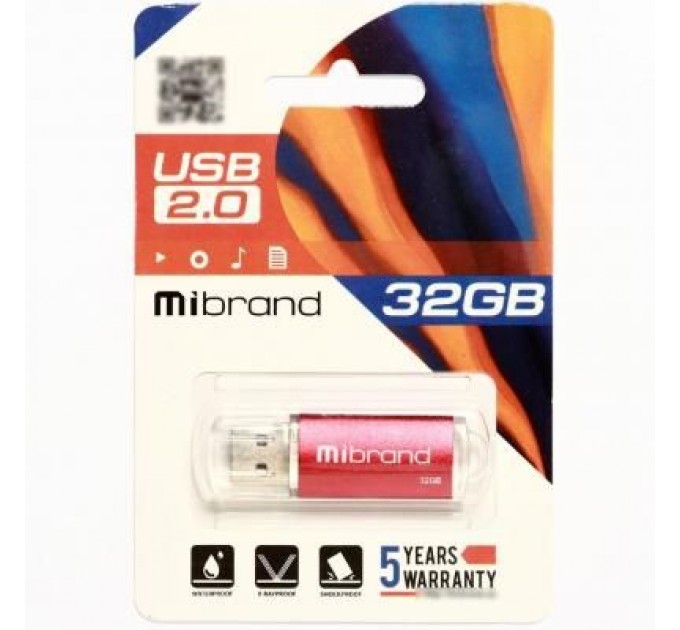 Mibrand USB флеш накопичувач Mibrand 32GB Cougar Red USB 2.0 (MI2.0/CU32P1R)
