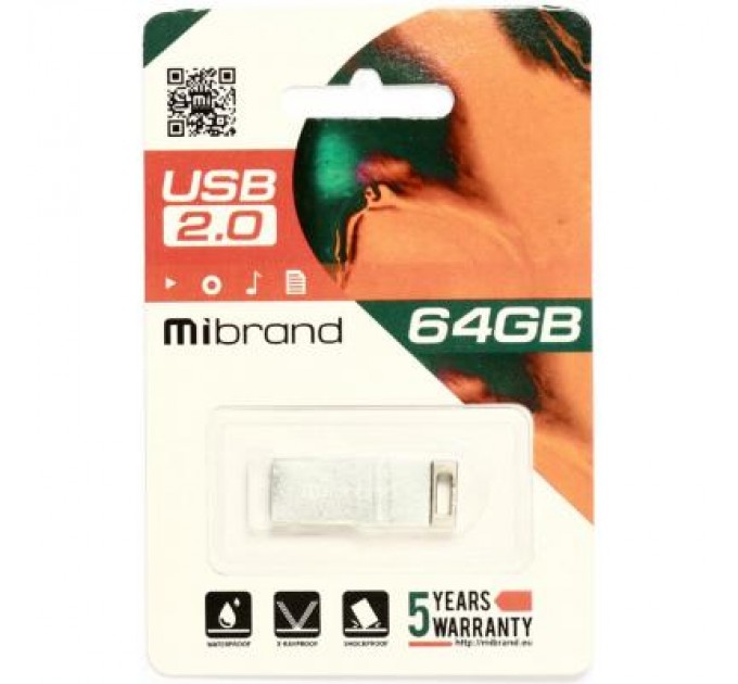 Mibrand USB флеш накопичувач Mibrand 64GB Сhameleon Silver USB 2.0 (MI2.0/CH64U6S)