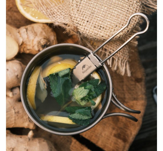 Naturehike Ложка-виделка туристична Naturehike NH19C001-J сіра з мішечком (6927595734759)