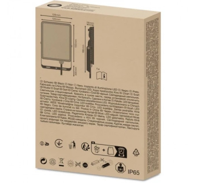 LEDVANCE Прожектор LEDVANCE FL ESSENTIAL 30W 840 BK IP65 (4058075768079)