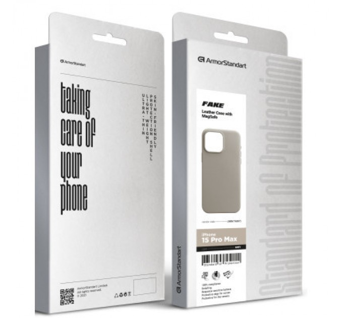 Armorstandart Чохол до мобільного телефона Armorstandart FAKE Leather Case Apple iPhone 15 Pro Max Grey (ARM76307)