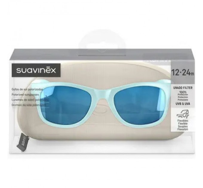 Suavinex Дитячі сонцезахисні окуляри Suavinex напівкругла форма, 12-24 місяців, блакитн (308541)