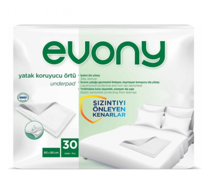 Evony Пелюшки для малюків Evony 60 х 90 30 шт (8690536804368)