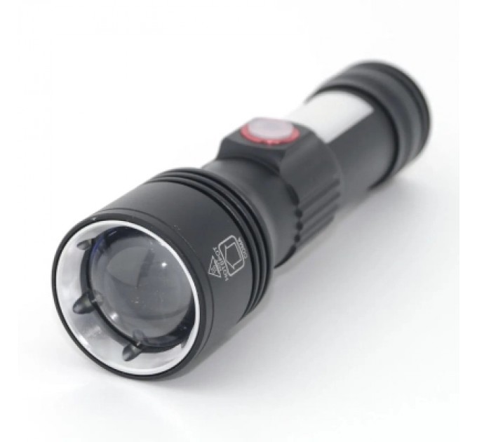 Quantum Ліхтар Quantum Adept 10W LED zoom +COB з USB+ Li-ion18650/2600mAh (QM-FL1031-18650/2600)