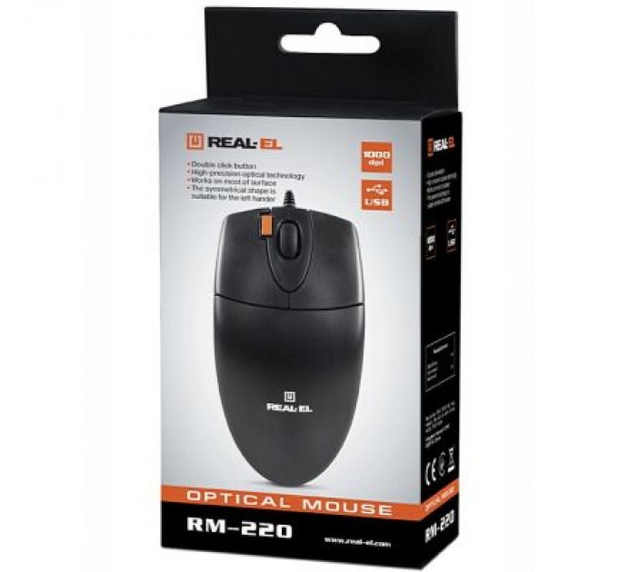 REAL-EL Мишка REAL-EL RM-220 Black