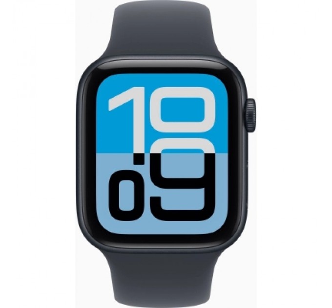 Apple Смарт-годинник Apple Watch SE 3 GPS 44mm Midnight Aluminium Case with Midnight Sport Band - S/M (MEHN4RK/A)