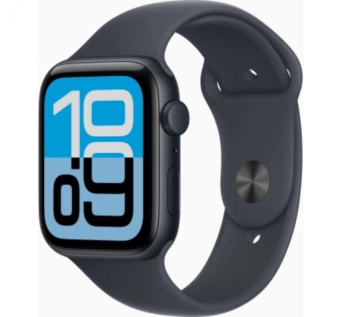 Apple Смарт-годинник Apple Watch SE 3 GPS 44mm Midnight Aluminium Case with Midnight Sport Band - S/M (MEHN4RK/A)