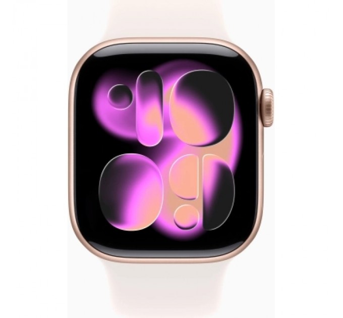 Apple Смарт-годинник Apple Watch Series 11 GPS 42mm Rose Gold Aluminium Case with Light Blush Sport Band - S/M (MEU04RK/A)