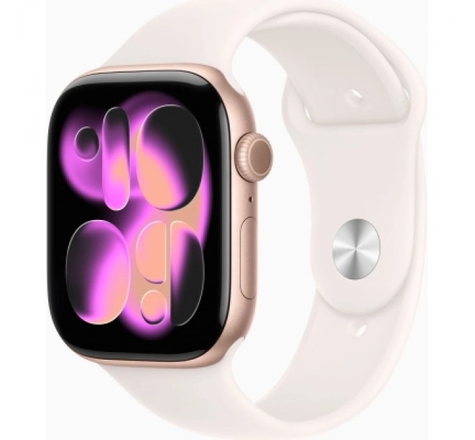 Apple Смарт-годинник Apple Watch Series 11 GPS 46mm Rose Gold Aluminium Case with Light Blush Sport Band - S/M (MEV64RK/A)