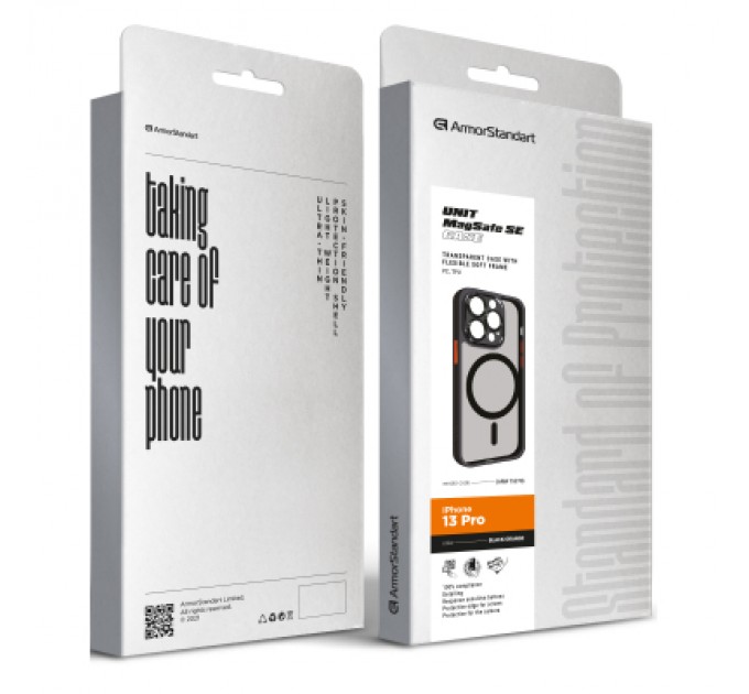 Armorstandart Чохол до мобільного телефона Armorstandart Unit MagSafe SE Apple iPhone 13 Pro Black Orange (ARM75370)