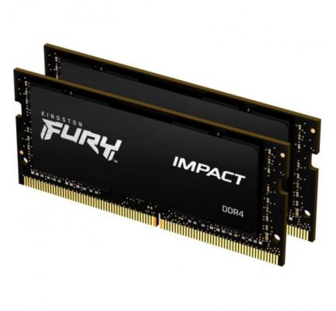 Kingston Fury (ex.HyperX) Модуль пам'яті для ноутбука SoDIMM DDR4 32GB (2x16GB) 2666 MHz Fury Impact Kingston Fury (ex.HyperX) (KF426S15IB1K2/32)