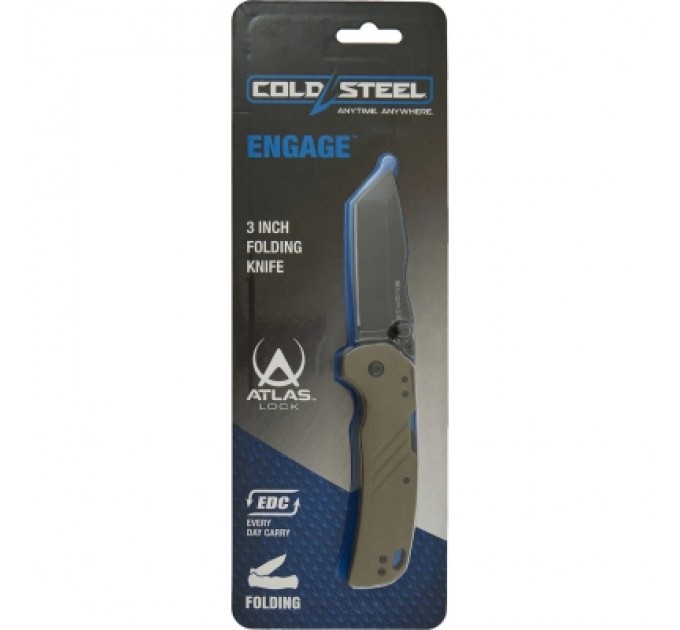 Cold Steel Ніж Cold Steel Engage 3" Tanto Point OD Green (блістер) (CS-FL-30DPLT-BGZ)