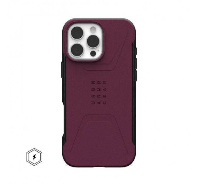 UAG Чохол до мобільного телефона UAG iPhone 16 Pro Max Civilian Magsafe Bordeaux (114445119049)