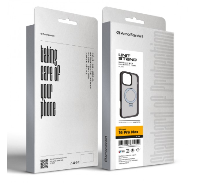 Armorstandart Чохол до мобільного телефона Armorstandart Unit Stand Apple iPhone 16 Pro Max Black (ARM78736)