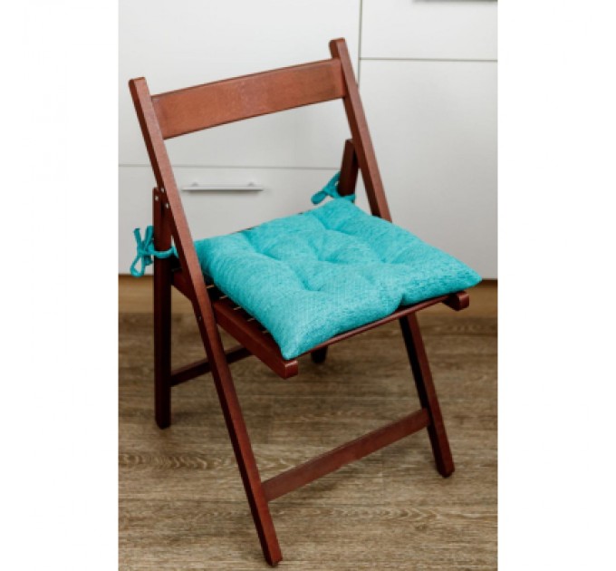 Прованс Подушка на стілець Прованс CHENILLA Бірюзова 40х40 (034857)