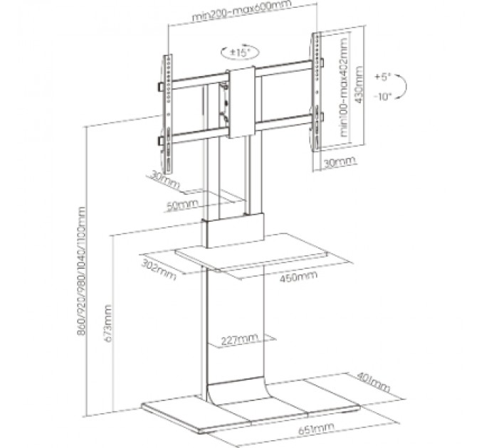 OfficePro Стійка презентаційна OfficePro TVS535