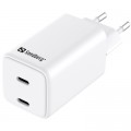 Sandberg Зарядний пристрій Sandberg 2xUSB 65W (2xUSB-C) Gan III (441-56)