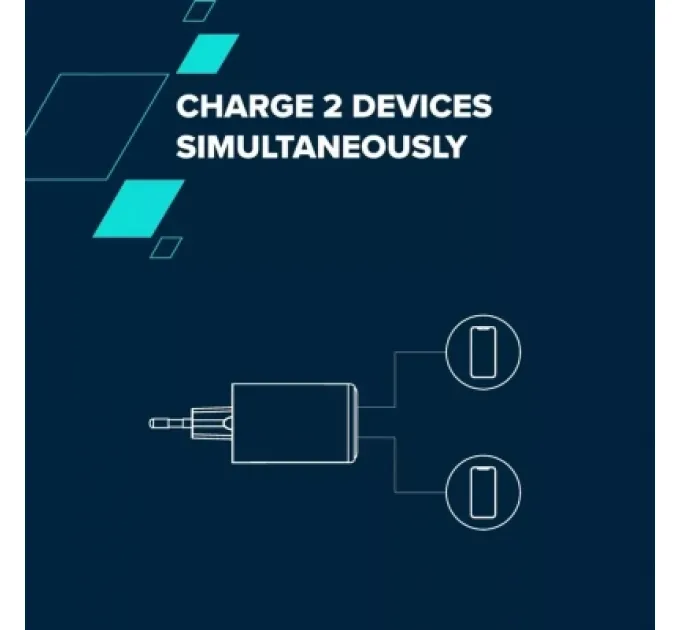 Canyon Зарядний пристрій Canyon CU45AC GaN 45W 1xPD 1xQC EU White (CNS-CUW45AC)