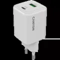 Canyon Зарядний пристрій Canyon CU45AC GaN 45W 1xPD 1xQC EU White (CNS-CUW45AC)
