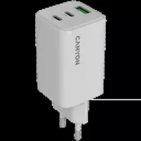 Зарядний пристрій Canyon CU65ACC GaN 65W 2xPD 1xQC EU White (CNS-CUW65ACC)