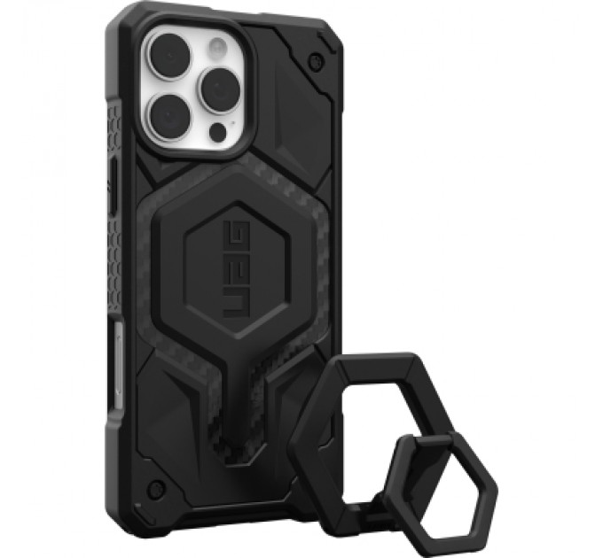 UAG Чохол до мобільного телефона UAG iPhone 16 Pro Max, Monarch Pro Magsafe Carbon Fiber/Black Stand (1144571BV01)