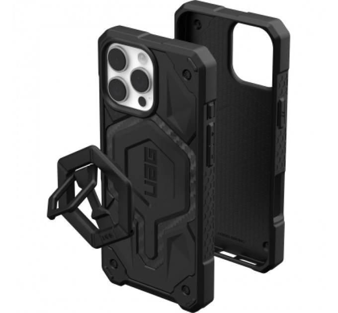 UAG Чохол до мобільного телефона UAG iPhone 16 Pro Max, Monarch Pro Magsafe Carbon Fiber/Black Stand (1144571BV01)