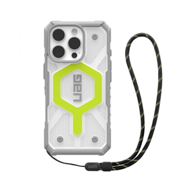 UAG Чохол до мобільного телефона UAG iPhone 16 Pro Pathfinder Clear Magsafe Active Neon Lanyard (1144641BV01)