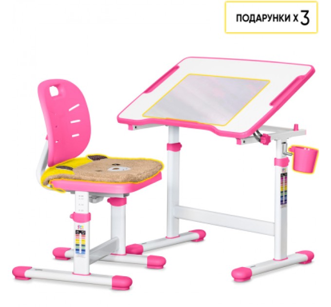 Evo-kids Парта зі стільцем Evo-kids Pink (Evo-07 Ergo PN)