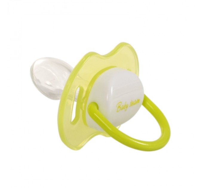 Baby Team Пустушка Baby Team Силіконова ортодонтична З ковпачком та кільцем Нічна Від 12 місяців (4824428030083)