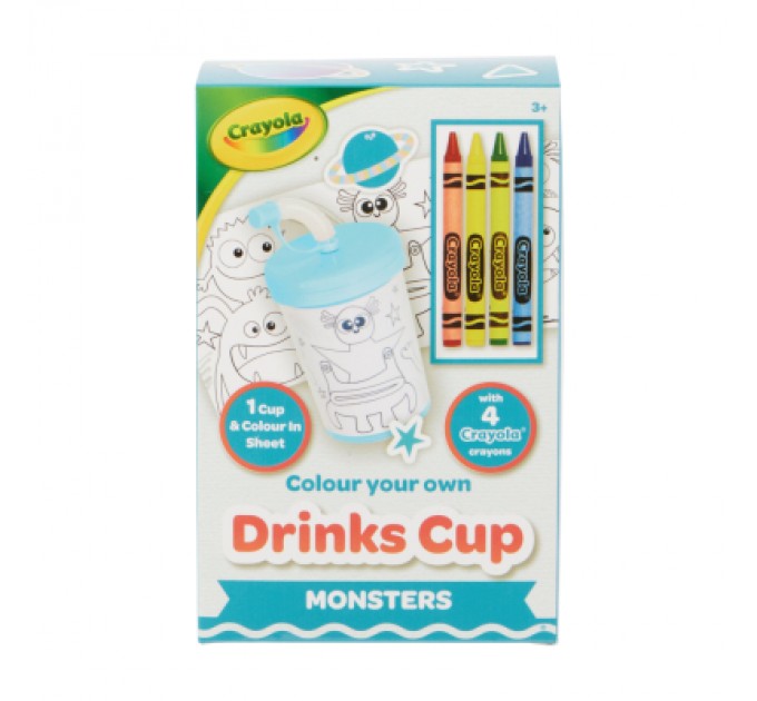 Crayola Набір для творчості Crayola Стаканчик-розмальовка Монстри З олівцями (15765-A)