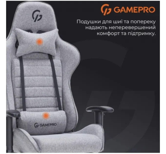 GamePro Крісло ігрове GamePro GC575FB Size L Fabric Black/Red (GC575FB)