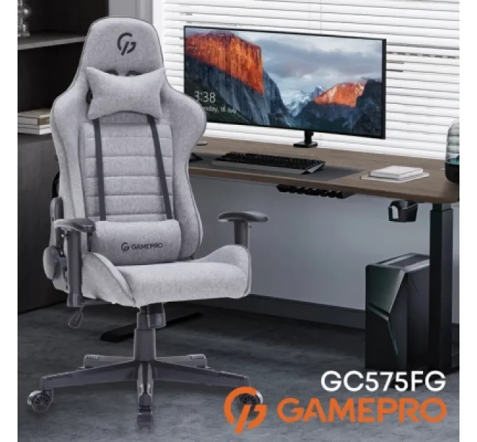 GamePro Крісло ігрове GamePro GC575FB Size L Fabric Black/Red (GC575FB)