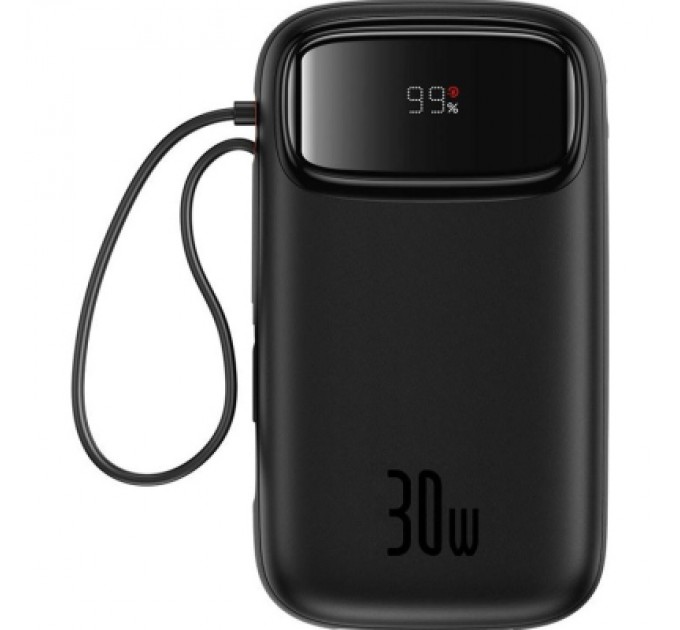 Baseus Батарея універсальна Baseus QPow2 20000mAh 30W, with 2*Type-C Cable, Black (P10055009113-00)