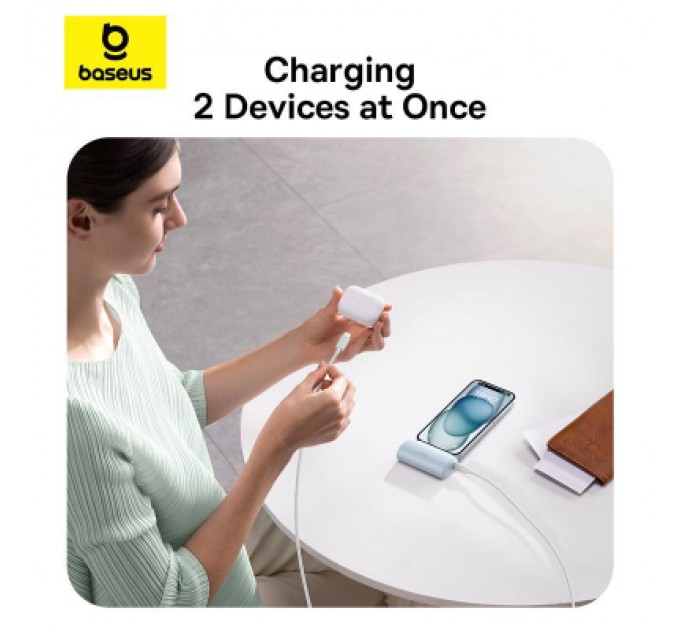 Baseus Батарея універсальна Baseus Compact 4900mAh 20W Lightning, White (PPWC05I) (P10068304212-00)