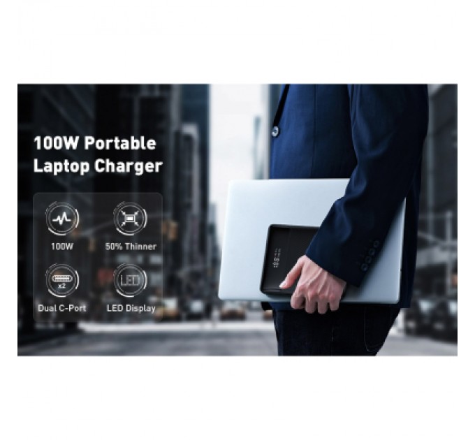 Baseus Батарея універсальна Baseus Blade Digital Display 20000mAh PD/100W, Black (PPDGL-01, PPBLD100-S) (PPBL000201)