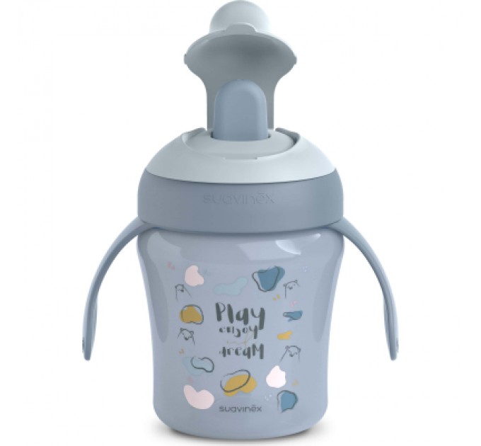 Suavinex Поїльник-непроливайка Suavinex Bear Family чашка з носиком, 200 мл,+6 міс. блакитна (402641)