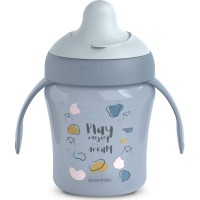 Поїльник-непроливайка Suavinex Bear Family чашка з носиком, 200 мл,+6 міс. блакитна (402641)