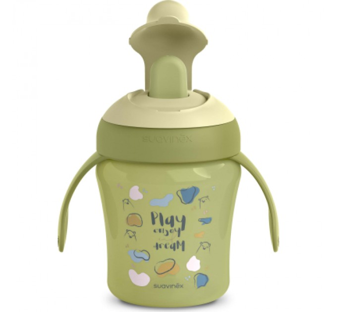 Suavinex Поїльник-непроливайка Suavinex Bear Family чашка з носиком, 200 мл,+6 міс. зелена (402643)