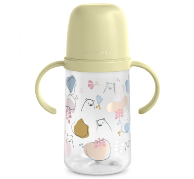 Suavinex Поїльник-непроливайка Suavinex Bear family чашка з силіконовим носиком, 270 мл,+6 міс зелена (308679)