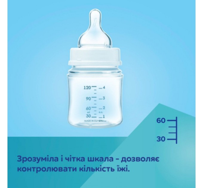 Canpol babies Пляшечка для годування Canpol babies Easystart MOUNTAINS антиколікова з широким отвором 120 мл зелена (35/242_gre)