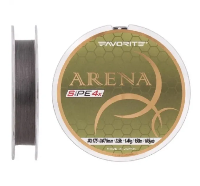 Favorite Шнур Favorite Arena PE 4x 150m 0.175/0.071mm 3.5lb/1.4kg Silver Gray (1693.10.88)
