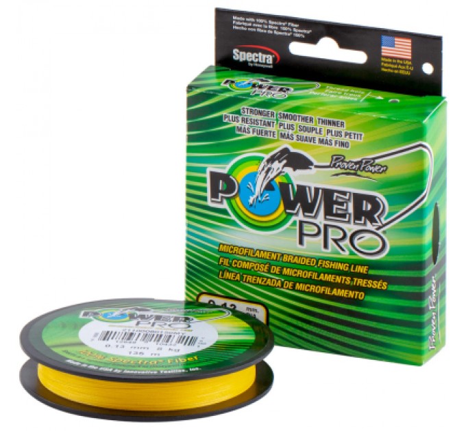 Power Pro Шнур Power Pro Hi-Vis Yellow 135m 0.13mm 18lb/8.0kg (2266.78.53)