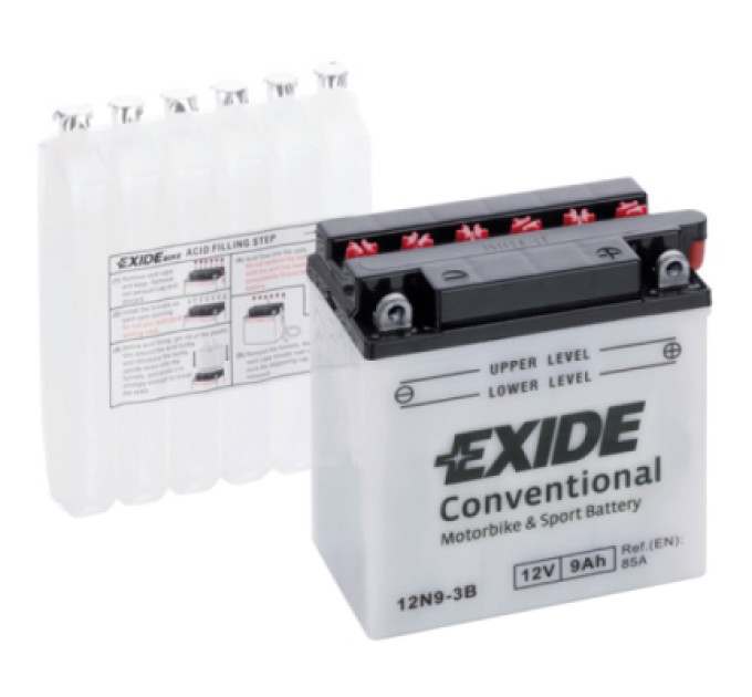 EXIDE Акумулятор автомобільний EXIDE CONVENTIONAL 9Ah Ев (-/+) (85EN) (12N9-3B)
